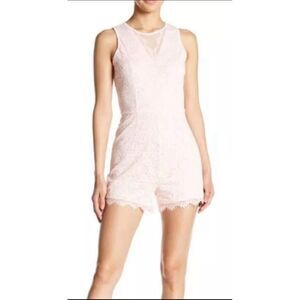 Bebe‎ Blush Pink Sleeveless Lace Romper Size 10 NWT  $119